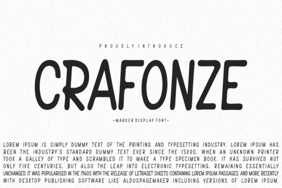 Crafonze: A Bold Marker Typeface for Modern Brands