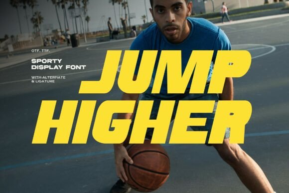 Jump Higher: A Sporty Sans Serif Font for Bold Branding