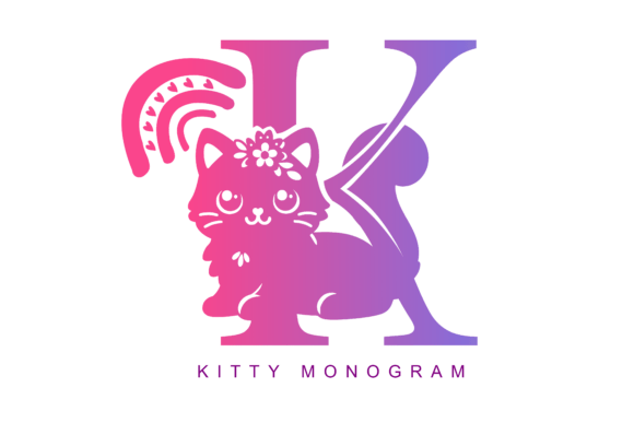 Kitty Monogram: A Playful Decorative Font for Editorial Design