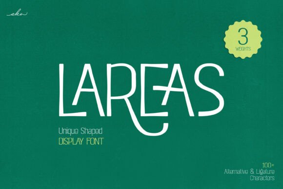 Lareas Typeface: A Bold Script for Editorial Design