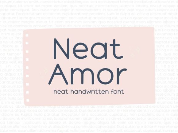 Neat Amor: A Handwritten Typeface for Editorial Calm
