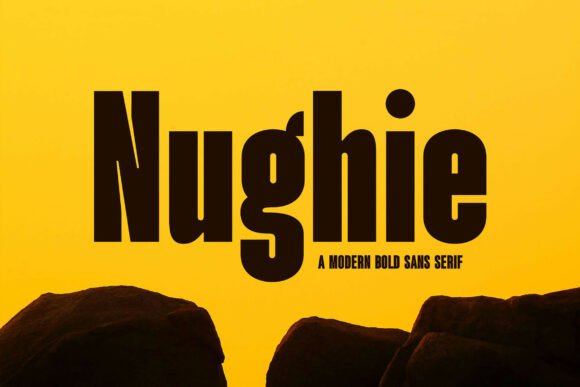 Nughie: A Bold Sans Serif Typeface for Modern Editorial Design
