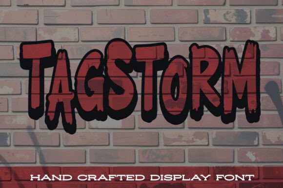 Tagstorm Font: Bold Graffiti Style for Crafts