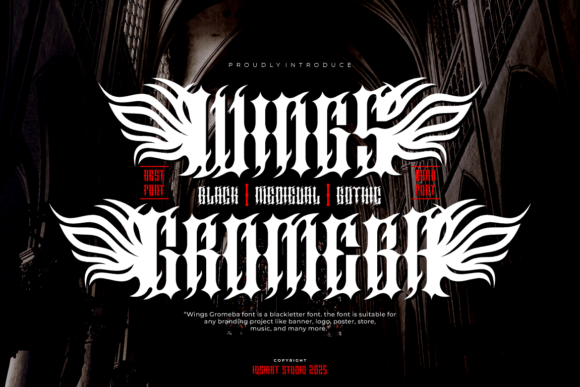 Wings Gromeba: A Bold Blackletter Typeface for Editors